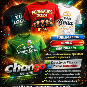 Remeras personalizadas de algodón premium, Impresión en DTF